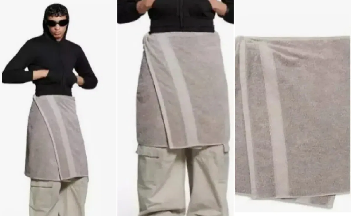 towel made skirt strange fashion but price 77 thousand