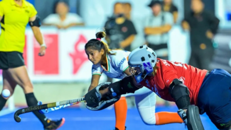 indian womens team finished ninth after defeating america in junior womens hockey world cup