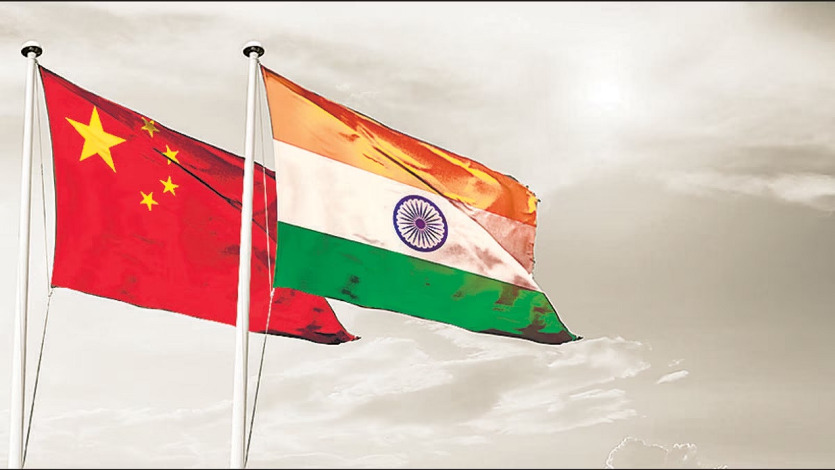 India china flag