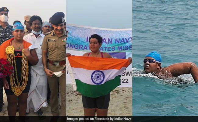 Indian daughter reached India by swimming from Sri Lanka in 13 hours