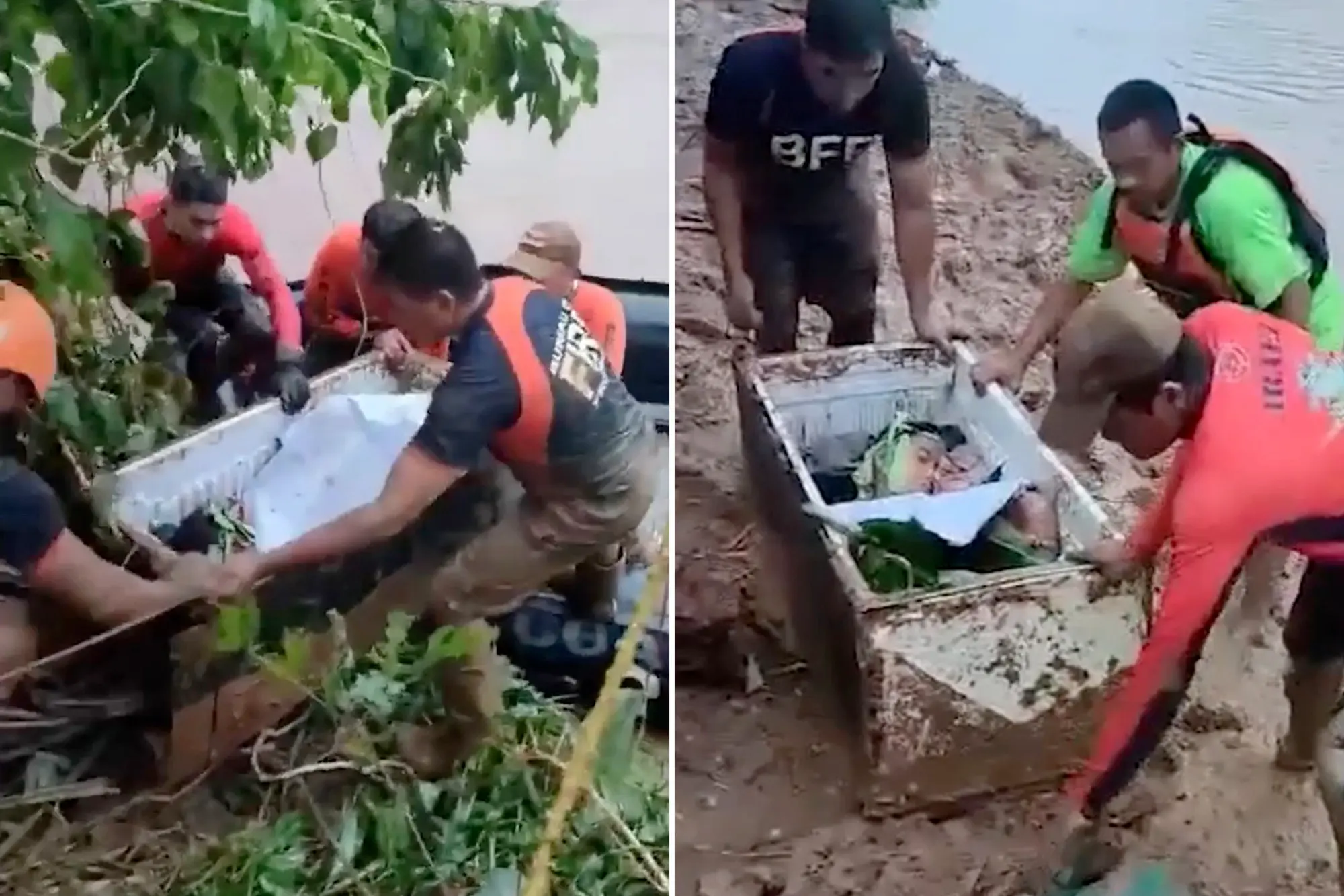 11 year old boy miraculously survives landslide by taking refuge in refrigerator for 20 hours in philippines