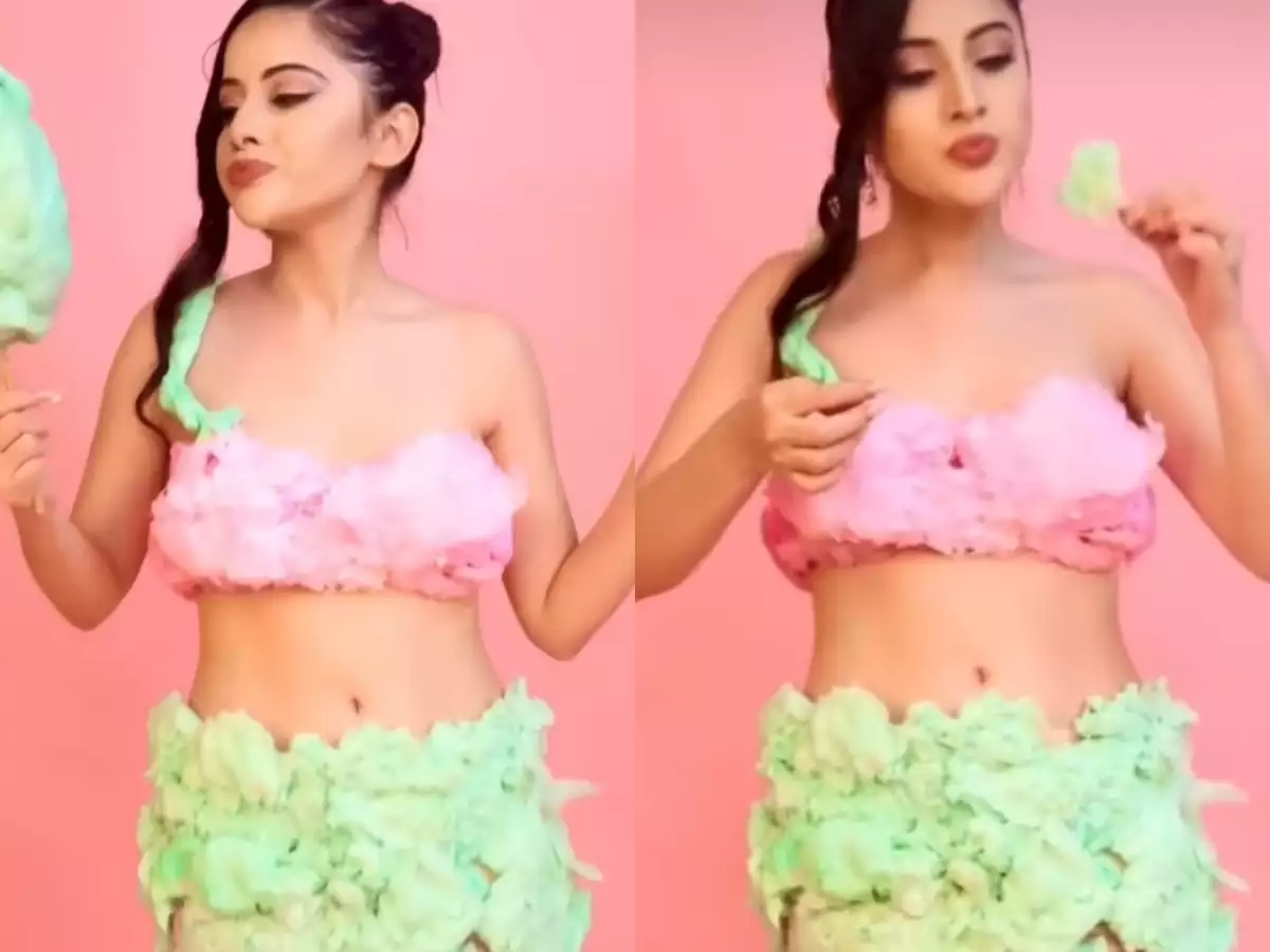 story urfi javed now make cotton candy dress users trolling her