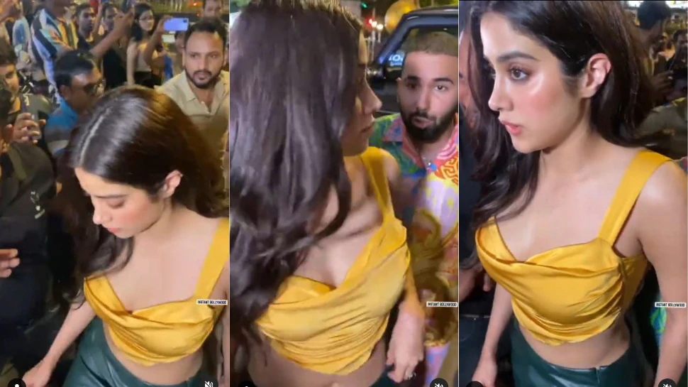 janhvi kapoor brutaly grabbed by people as she left for late night party janhvi rumoured boyfriend unable to s