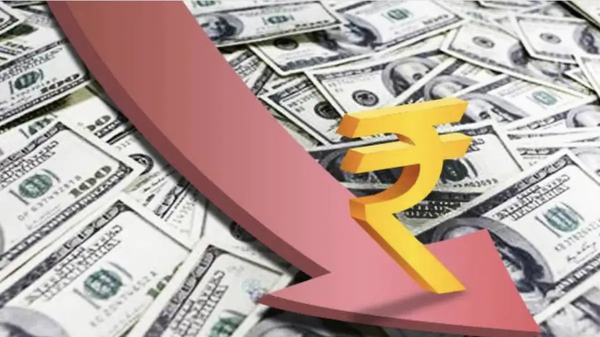 The rupee fell to its lowest level against the dollar the report claims will fall further