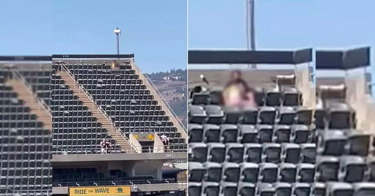 A couples embarrassing act during a live match the relationship started in the stadium itself