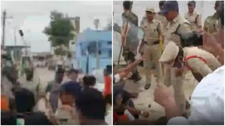 Violent clash between BJP and TRS workers many injured See in the video